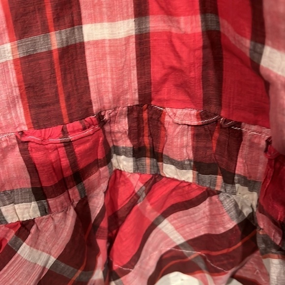 TALBOTS plaid sleeveless dress with flounce size 8 - Picture 5 of 10